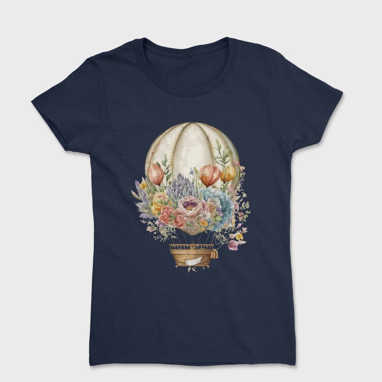 Balloon Floral Vintage, Tricou Femei