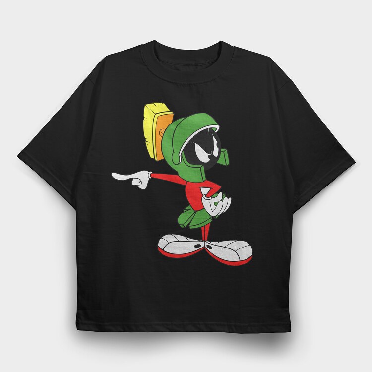 Cartoon Retro Duck Dodgers 1, Tricou Oversize Barbati (Unisex)