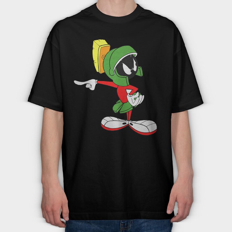 Cartoon Retro Duck Dodgers 1, Tricou Oversize Barbati (Unisex)