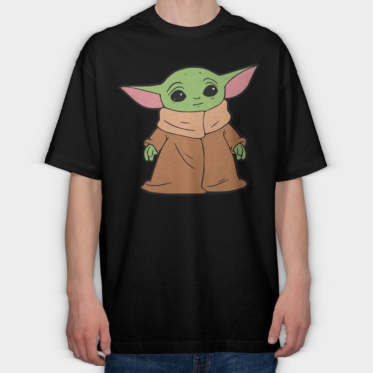 Baby Yoda 3, Tricou Oversize Barbati (Unisex)