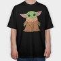 Baby Yoda 3, Tricou Oversize Barbati (Unisex)
