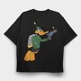 Cartoon Retro Duck Dodgers 2, Tricou Oversize Barbati (Unisex)
