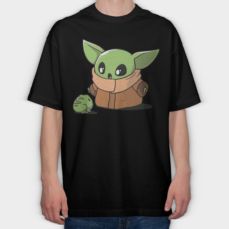 Baby Yoda 4, Tricou Oversize Barbati (Unisex)