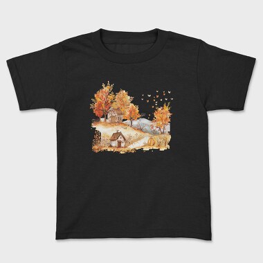 Autumn Hut Pumpkin, Tricou Copii
