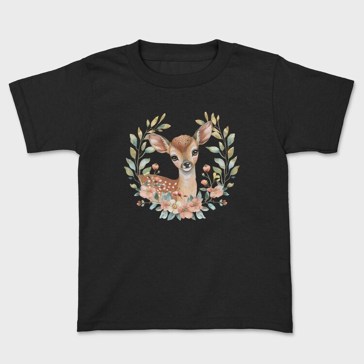 Baby Deer Flowers, Tricou Copii