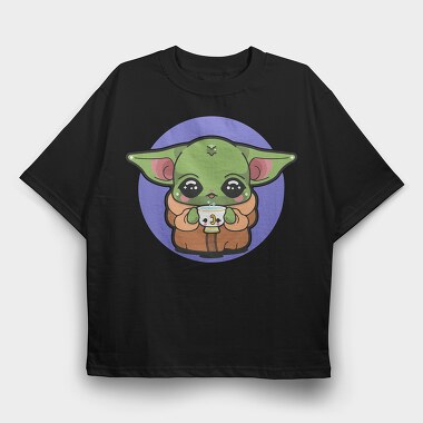 Baby Yoda 5, Tricou Oversize Barbati (Unisex)