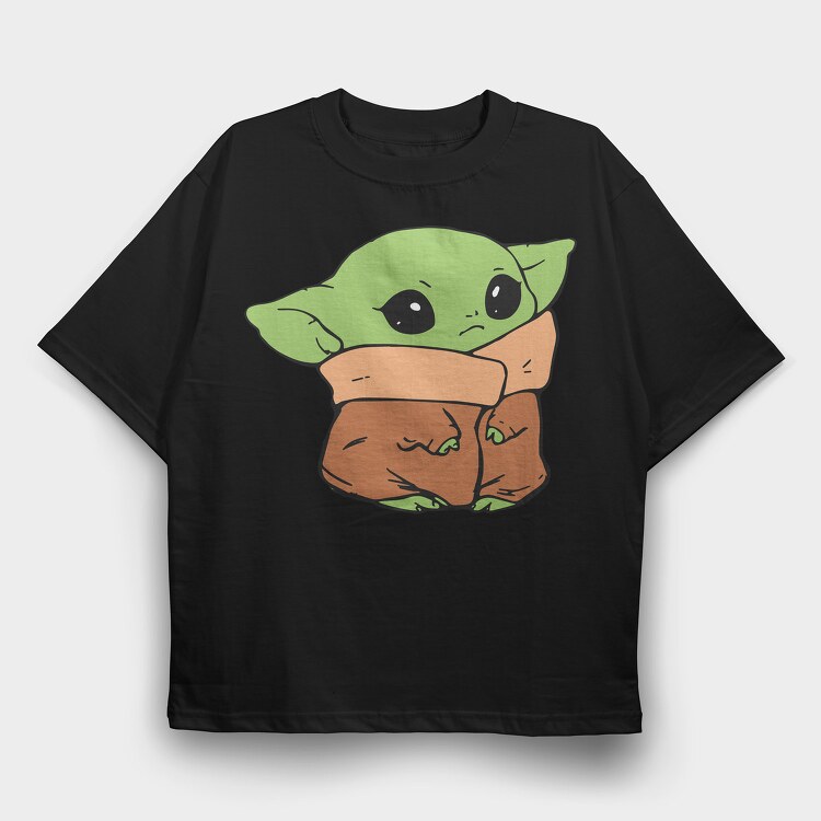 Baby Yoda 6, Tricou Oversize Barbati (Unisex)