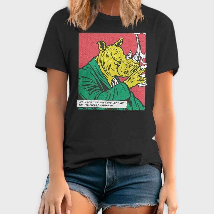 Rhinoceros Si, Tricou Barbati (Unisex)