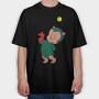 Cartoon Retro Duck Dodgers 5, Tricou Oversize Barbati (Unisex)