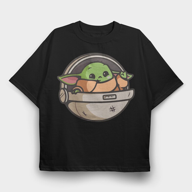 Baby Yoda 7, Tricou Oversize Barbati (Unisex)