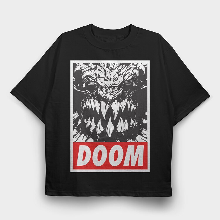 Doom 2, Tricou Oversize Barbati (Unisex)