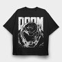 Doom 4, Tricou Oversize Barbati (Unisex)