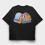 Cartoon Retro Garfield 1, Tricou Oversize Barbati (Unisex)