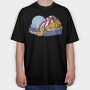 Cartoon Retro Garfield 1, Tricou Oversize Barbati (Unisex)