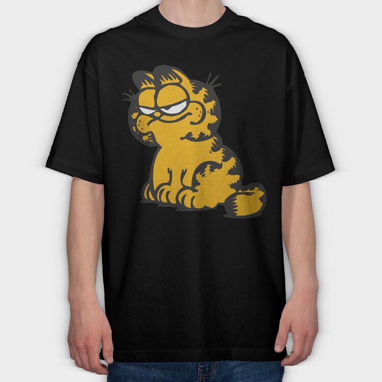 Cartoon Retro Garfield 3, Tricou Oversize Barbati (Unisex)