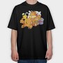 Cartoon Retro Garfield 4, Tricou Oversize Barbati (Unisex)