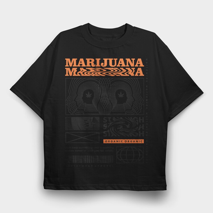 Marijuana 1, Tricou Oversize Barbati (Unisex)