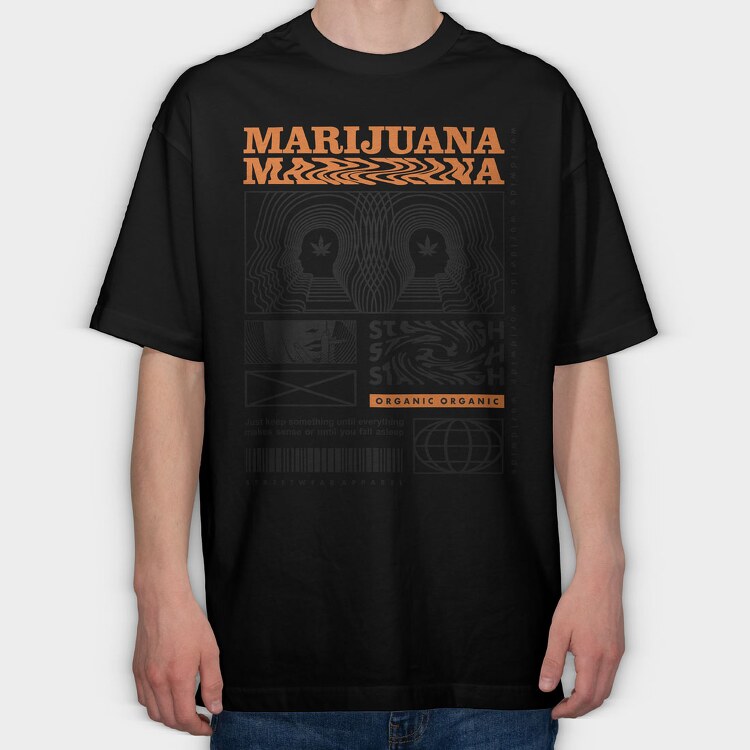 Marijuana 1, Tricou Oversize Barbati (Unisex)