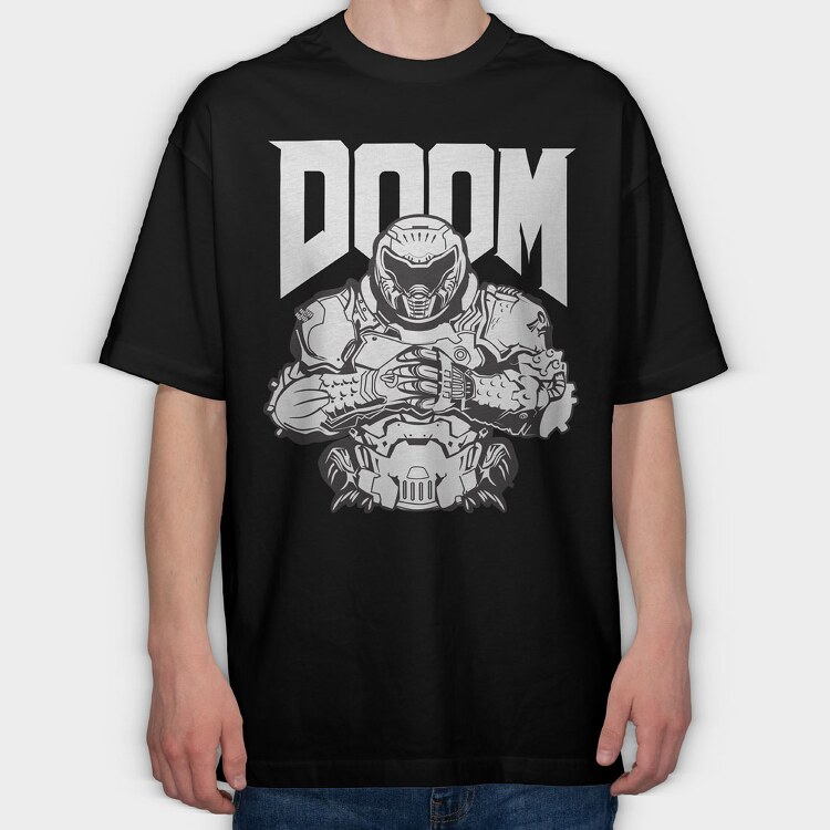 Doom 6, Tricou Oversize Barbati (Unisex)