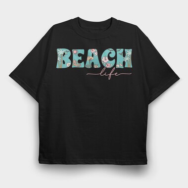 Beach Life, Tricou Oversize Barbati (Unisex)