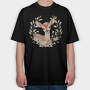 Baby Deer Flowers, Tricou Oversize Barbati (Unisex)