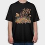 Autumn Mushrooms Leaves, Tricou Oversize Barbati (Unisex)