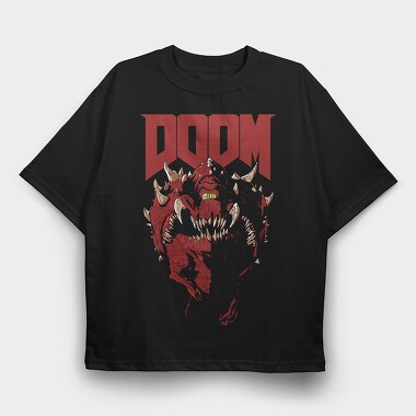 Doom 9, Tricou Oversize Barbati (Unisex)