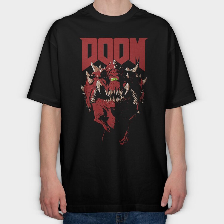 Doom 9, Tricou Oversize Barbati (Unisex)