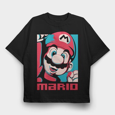 Mario Bros Design, Tricou Oversize Barbati (Unisex)