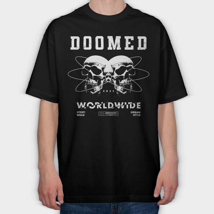Doomed 2, Tricou Oversize Barbati (Unisex)