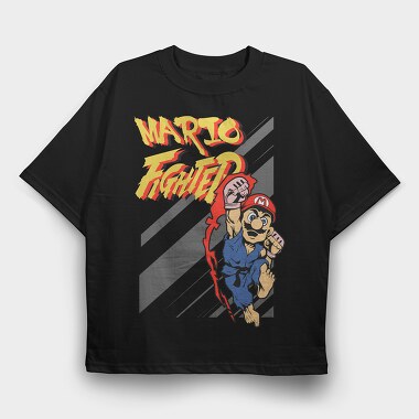 Mario Fighter, Tricou Oversize Barbati (Unisex)