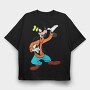 Cartoon Retro Goofy 4, Tricou Oversize Barbati (Unisex)