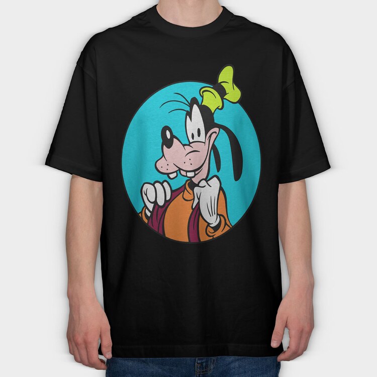 Cartoon Retro Goofy 6, Tricou Oversize Barbati (Unisex)