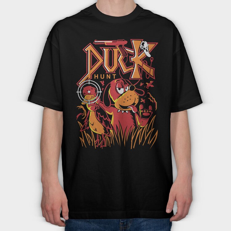 Duck Hunt, Tricou Oversize Barbati (Unisex)
