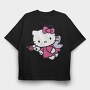 Cartoon Retro Hello Kitty 2, Tricou Oversize Barbati (Unisex)