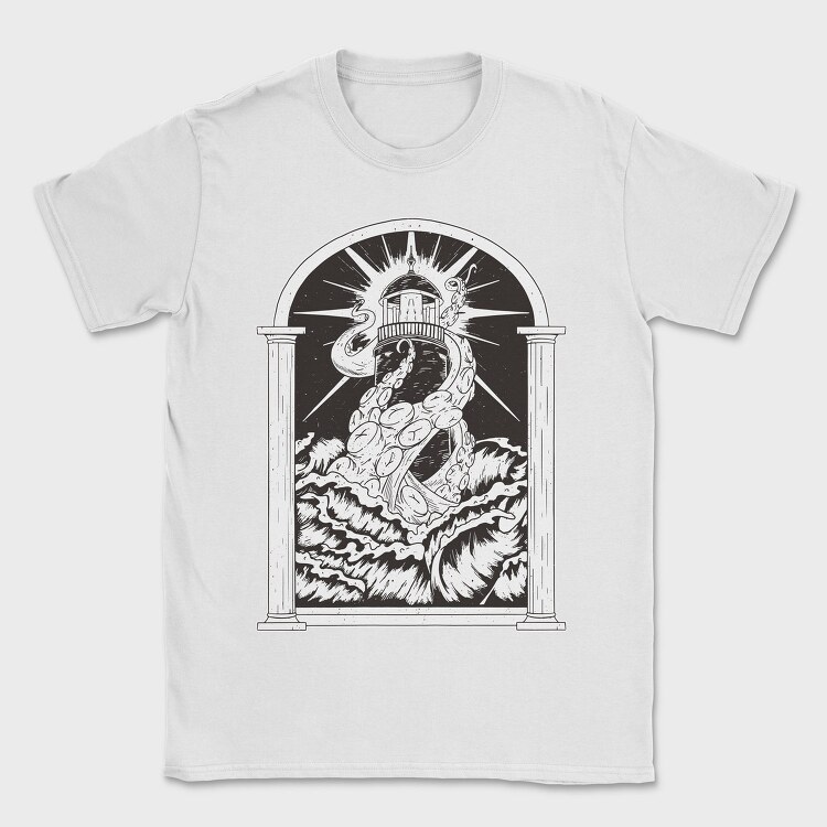 Lighthouse Kraken, Tricou Barbati (Unisex)