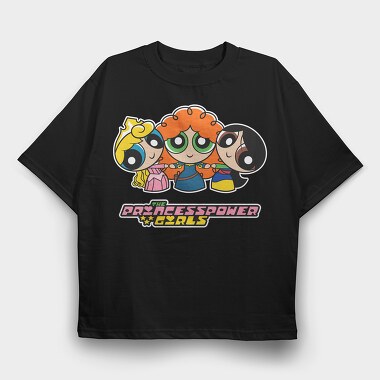 The Powerpuff Girls Aurora Merida, Tricou Oversize Barbati (Unisex)