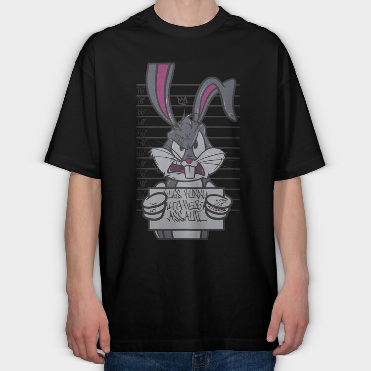 Prisoner Bugs Bunny, Tricou Oversize Barbati (Unisex)