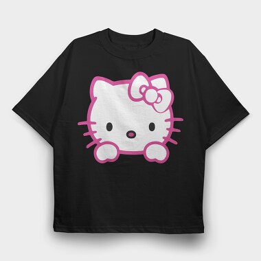 Cartoon Retro Hello Kitty 6, Tricou Oversize Barbati (Unisex)
