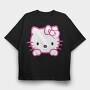 Cartoon Retro Hello Kitty 6, Tricou Oversize Barbati (Unisex)