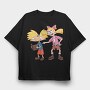 Cartoon Retro Hey Arnold 1, Tricou Oversize Barbati (Unisex)