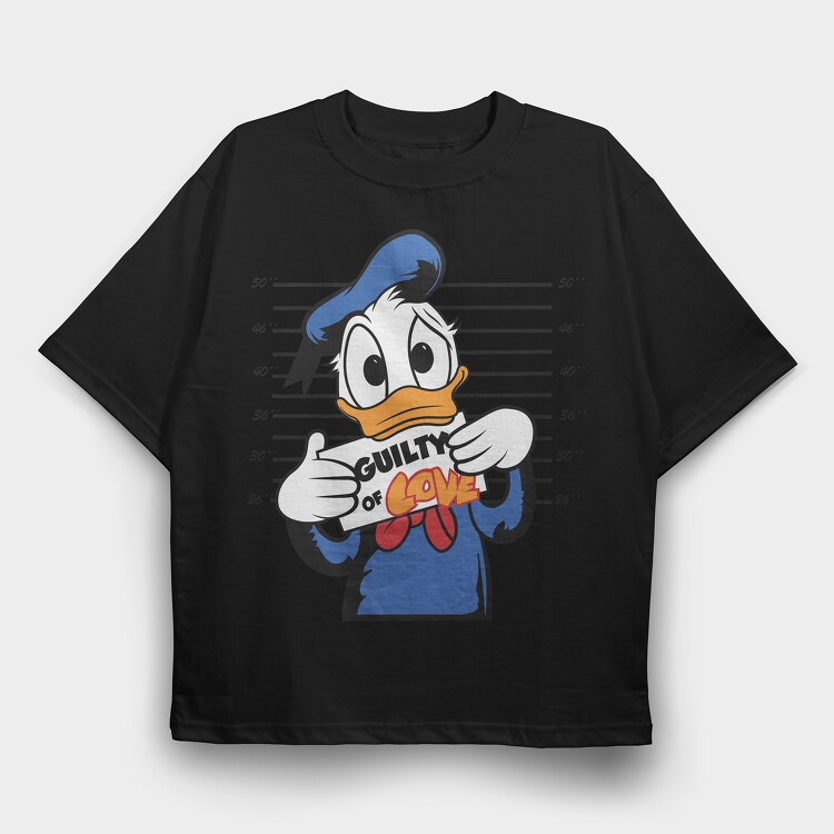 Prisoner Donald Duck, Tricou Oversize Barbati (Unisex)