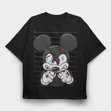 Prisoner Mickey Mouse, Tricou Oversize Barbati (Unisex)