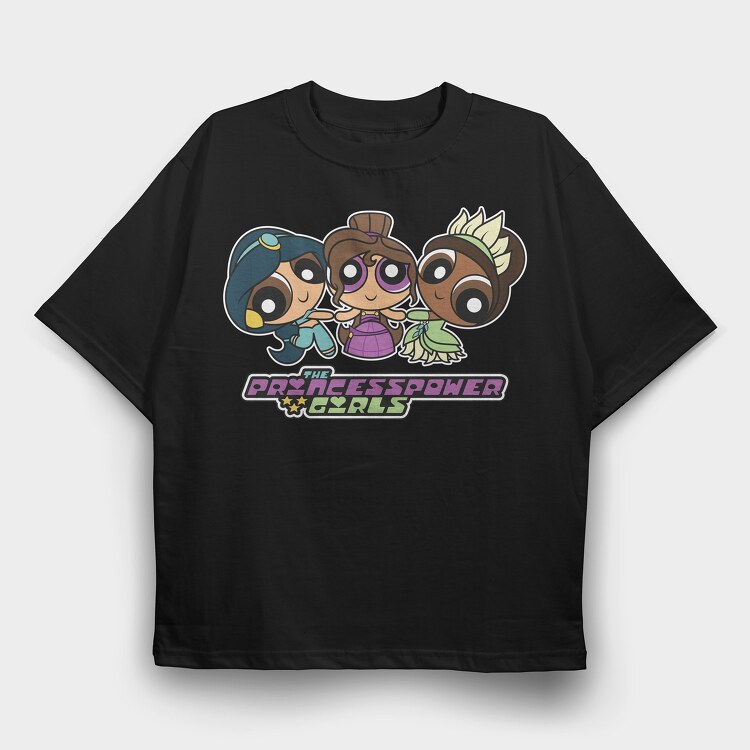 The Powerpuff Girls Jazmin Megara, Tricou Oversize Barbati (Unisex)