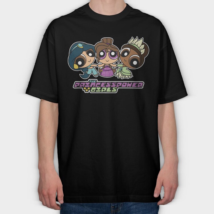 The Powerpuff Girls Jazmin Megara, Tricou Oversize Barbati (Unisex)
