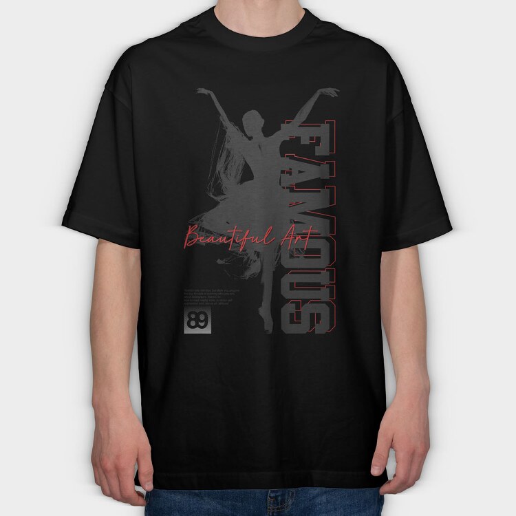 Famous 1, Tricou Oversize Barbati (Unisex)