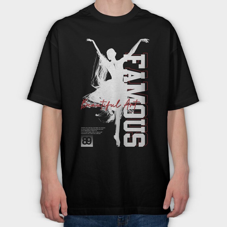 Famous 2, Tricou Oversize Barbati (Unisex)