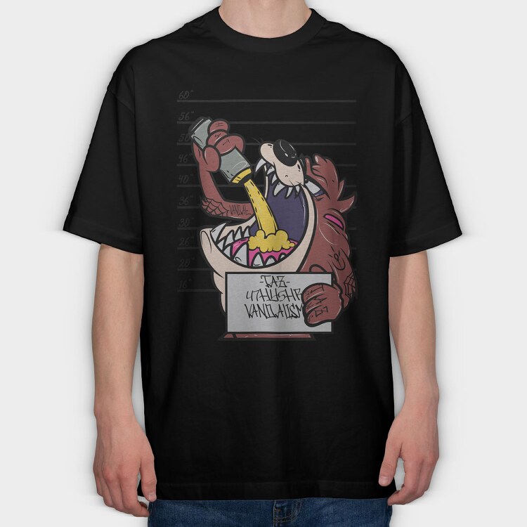 Prisoner Tasmanian Devil, Tricou Oversize Barbati (Unisex)