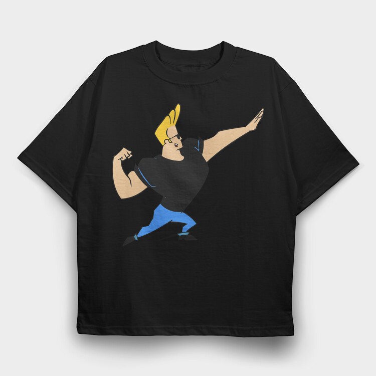 Cartoon Retro Johny Bravo 3, Tricou Oversize Barbati (Unisex)