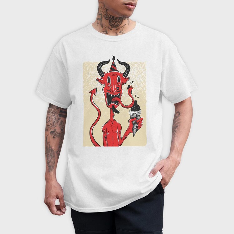 Devil Ice Cream, Tricou Barbati (Unisex)